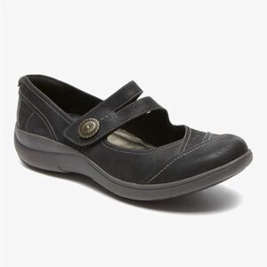 Aravon by New Balance Taupe Gray Mary Jane Flats sz 8.5 Comfy Casual Traveling